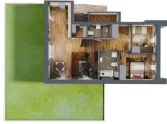 3 pokoje, mieszkanie 77,10 m², parter, oferta nr M57, Osiedle Bliskie, Domaszowice, ul. Mokra