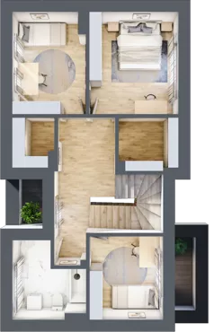 Dom 149,18 m², oferta nr A3, Osiedle Stare Gliwice, Gliwice, Stare Gliwice, ul. Wiejska 35-37