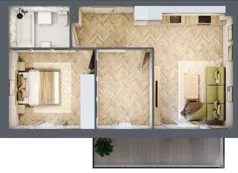 3 pokoje, mieszkanie 50,58 m², piętro 2, oferta nr A.2.11, Vista Eco, Wrocław, Leśnica, Stabłowice, ul. Łomnicka