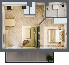 2 pokoje, mieszkanie 39,00 m², piętro 3, oferta nr A.3.2, Vista Eco, Wrocław, Leśnica, Stabłowice, ul. Łomnicka