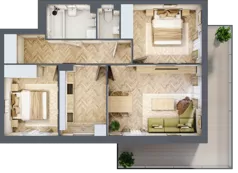 3 pokoje, mieszkanie 64,70 m², piętro 1, oferta nr A.1.10, Vista Eco, Wrocław, Leśnica, Stabłowice, ul. Łomnicka