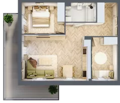 3 pokoje, mieszkanie 55,79 m², piętro 1, oferta nr A.1.3, Vista Eco, Wrocław, Leśnica, Stabłowice, ul. Łomnicka