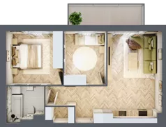 3 pokoje, mieszkanie 53,74 m², piętro 2, oferta nr A.2.8, Vista Eco, Wrocław, Leśnica, Stabłowice, ul. Łomnicka