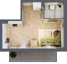 1 pokój, mieszkanie 33,20 m², piętro 3, oferta nr A.3.12, Vista Eco, Wrocław, Leśnica, Stabłowice, ul. Łomnicka