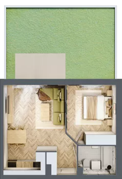 2 pokoje, mieszkanie 40,06 m², parter, oferta nr A.0.7, Vista Eco, Wrocław, Leśnica, Stabłowice, ul. Łomnicka