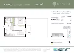 2 pokoje, mieszkanie 35,51 m², parter, oferta nr AA0002, Orneko, Warszawa, Białołęka, ul. Cieślewskich / Ornecka