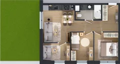 4 pokoje, mieszkanie 50,37 m², parter, oferta nr AA0004, Orneko, Warszawa, Białołęka, ul. Cieślewskich / Ornecka