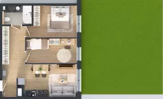3 pokoje, mieszkanie 47,46 m², parter, oferta nr AA0011, Orneko, Warszawa, Białołęka, ul. Cieślewskich / Ornecka