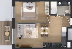 2 pokoje, mieszkanie 37,91 m², piętro 1, oferta nr AA0117, Orneko, Warszawa, Białołęka, ul. Cieślewskich / Ornecka