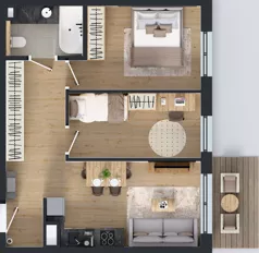 3 pokoje, mieszkanie 47,46 m², piętro 1, oferta nr AA0123, Orneko, Warszawa, Białołęka, ul. Cieślewskich / Ornecka
