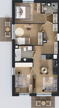 4 pokoje, mieszkanie 59,35 m², piętro 1, oferta nr AC0196, Orneko, Warszawa, Białołęka, ul. Cieślewskich / Ornecka