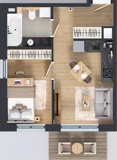 2 pokoje, mieszkanie 31,53 m², piętro 2, oferta nr AC0299, Orneko, Warszawa, Białołęka, ul. Cieślewskich / Ornecka