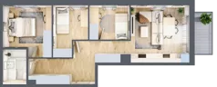 4 pokoje, mieszkanie 58,73 m², piętro 2, oferta nr AB0273, Orneko, Warszawa, Białołęka, ul. Cieślewskich / Ornecka