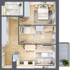 3 pokoje, mieszkanie 47,46 m², piętro 1, oferta nr AA0123, Orneko, Warszawa, Białołęka, ul. Cieślewskich / Ornecka