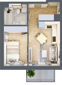 2 pokoje, mieszkanie 31,53 m², piętro 2, oferta nr AC0299, Orneko, Warszawa, Białołęka, ul. Cieślewskich / Ornecka
