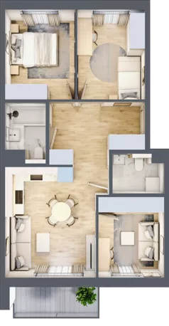 4 pokoje, mieszkanie 59,21 m², piętro 2, oferta nr AB0278, Orneko, Warszawa, Białołęka, ul. Cieślewskich / Ornecka
