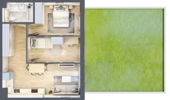 3 pokoje, mieszkanie 47,64 m², parter, oferta nr AB0062, Orneko, Warszawa, Białołęka, ul. Cieślewskich / Ornecka