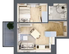 2 pokoje, mieszkanie 25,38 m², piętro 2, oferta nr AC02100, Orneko, Warszawa, Białołęka, ul. Cieślewskich / Ornecka