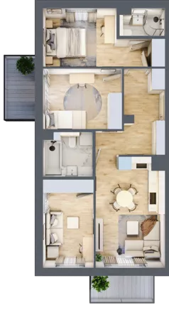 4 pokoje, mieszkanie 59,35 m², piętro 1, oferta nr AC0196, Orneko, Warszawa, Białołęka, ul. Cieślewskich / Ornecka