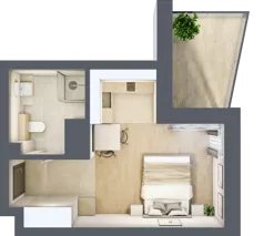 1 pokój, lokal inwestycyjny 24,47 m², piętro 2, oferta nr B3.09, Aquamarina 3, Międzyzdroje, ul. Gryfa Pomorskiego 80 b