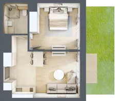 2 pokoje, lokal inwestycyjny 42,37 m², parter, oferta nr B1.08, Aquamarina 3, Międzyzdroje, ul. Gryfa Pomorskiego 80 b