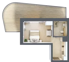 1 pokój, lokal inwestycyjny 28,16 m², piętro 2, oferta nr B3.06, Aquamarina 3, Międzyzdroje, ul. Gryfa Pomorskiego 80 b