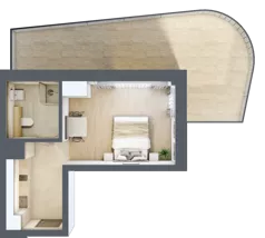 1 pokój, lokal inwestycyjny 28,19 m², piętro 1, oferta nr B2.08, Aquamarina 3, Międzyzdroje, ul. Gryfa Pomorskiego 80 b