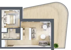 2 pokoje, lokal inwestycyjny 40,06 m², piętro 1, oferta nr C2.03, Aquamarina 3, Międzyzdroje, ul. Gryfa Pomorskiego 80 b