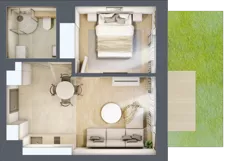 2 pokoje, lokal inwestycyjny 34,22 m², parter, oferta nr C1.11, Aquamarina 3, Międzyzdroje, ul. Gryfa Pomorskiego 80 b