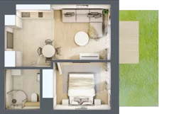 2 pokoje, lokal inwestycyjny 34,35 m², parter, oferta nr C1.01, Aquamarina 3, Międzyzdroje, ul. Gryfa Pomorskiego 80 b