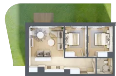 3 pokoje, lokal inwestycyjny 59,33 m², parter, oferta nr C1.02, Aquamarina 3, Międzyzdroje, ul. Gryfa Pomorskiego 80 b