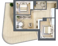 3 pokoje, lokal inwestycyjny 53,90 m², piętro 1, oferta nr D2.04, Aquamarina 3, Międzyzdroje, ul. Gryfa Pomorskiego 80 b