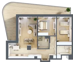 3 pokoje, lokal inwestycyjny 88,37 m², piętro 3, oferta nr D4.04, Aquamarina 3, Międzyzdroje, ul. Gryfa Pomorskiego 80 b