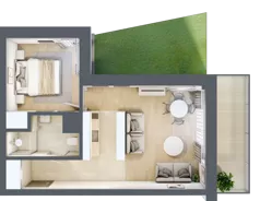 2 pokoje, lokal inwestycyjny 40,09 m², parter, oferta nr D1.09, Aquamarina 3, Międzyzdroje, ul. Gryfa Pomorskiego 80 b