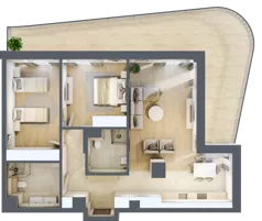3 pokoje, lokal inwestycyjny 88,96 m², piętro 3, oferta nr D4.07, Aquamarina 3, Międzyzdroje, ul. Gryfa Pomorskiego 80 b