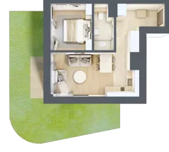 2 pokoje, lokal inwestycyjny 35,17 m², parter, oferta nr D1.03, Aquamarina 3, Międzyzdroje, ul. Gryfa Pomorskiego 80 b