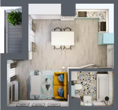 1 pokój, mieszkanie 29,04 m², piętro 8, oferta nr 08.MB65, Artepolis, Łódź, Polesie, Stare Polesie, ul. Kasprzaka 1
