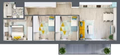4 pokoje, mieszkanie 69,05 m², piętro 5, oferta nr 05.MB37, Artepolis, Łódź, Polesie, Stare Polesie, ul. Kasprzaka 1