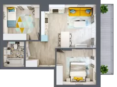 3 pokoje, mieszkanie 55,08 m², piętro 3, oferta nr 03.MB81, Artepolis, Łódź, Polesie, Stare Polesie, ul. Kasprzaka 1