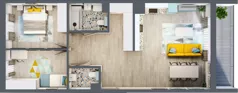 3 pokoje, mieszkanie 71,12 m², piętro 8, oferta nr 08.MB66, Artepolis, Łódź, Polesie, Stare Polesie, ul. Kasprzaka 1