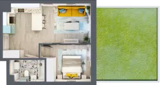 2 pokoje, mieszkanie 39,30 m², piętro 1, oferta nr 01.MB71, Artepolis, Łódź, Polesie, Stare Polesie, ul. Kasprzaka 1