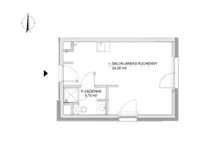 1 pokój, apartament 27,81 m², parter, oferta nr 23, RZ21, Warszawa, Wilanów, ul. Aleja Rzeczypospolitej 21 