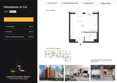 1 pokój, mieszkanie 28,20 m², piętro 2, oferta nr 3.6, Osiedle Bracka, Żagań, ul. Bracka