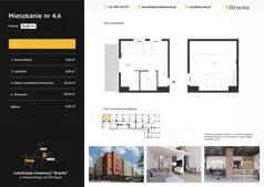 2 pokoje, mieszkanie 56,40 m², piętro 3, oferta nr 4.6, Osiedle Bracka, Żagań, ul. Bracka