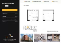 2 pokoje, mieszkanie 48,20 m², piętro 3, oferta nr 4.8, Osiedle Bracka, Żagań, ul. Bracka