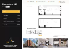2 pokoje, mieszkanie 65,70 m², piętro 3, oferta nr 4.19, Osiedle Bracka, Żagań, ul. Bracka
