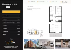 3 pokoje, mieszkanie 60,60 m², piętro 3, oferta nr 4.10, Osiedle Bracka, Żagań, ul. Bracka
