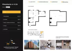 3 pokoje, mieszkanie 80,10 m², piętro 3, oferta nr 4.16, Osiedle Bracka, Żagań, ul. Bracka