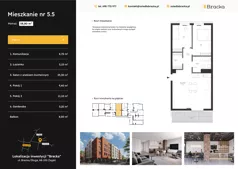 3 pokoje, mieszkanie 58,80 m², piętro 4, oferta nr 5.5, Osiedle Bracka, Żagań, ul. Bracka