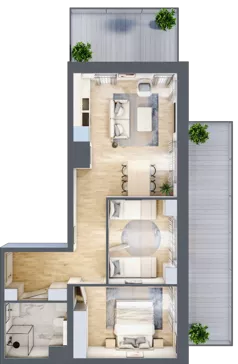 3 pokoje, apartament inwestycyjny 50,43 m², parter, oferta nr A.014, Perłowa Przystań Kołobrzeg Etap 2, Kołobrzeg, Osiedle Nr 7 Ogrody, Strefa Uzdrowiska, ul. Kołłątaja